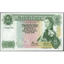 Маврикий 25 рупий (1967) (MAURITIUS 25 Rupees (1967)) P 32b : UNC