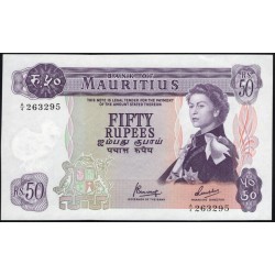 Маврикий 50 рупий (1967) (MAURITIUS 50 Rupees (1967)) P 33c : UNC