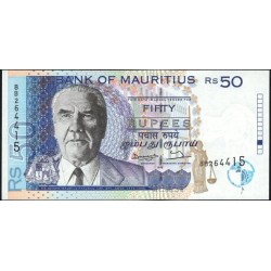 Маврикий 50 рупий 1998 год  (MAURITIUS 50 rupees 1998) P 43: UNC