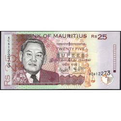 Маврикий 25 рупий 1999 г.  (MAURITIUS 25 rupees 1999) P 49a: UNC