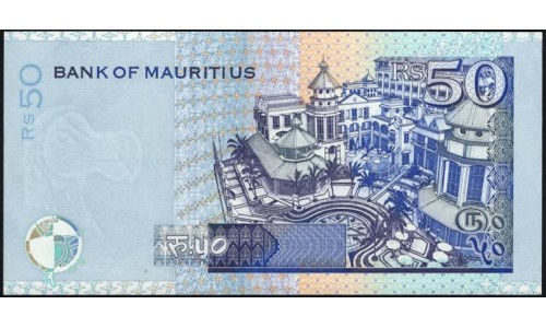 Маврикий 50 рупий 1999 г.  (MAURITIUS 50 rupees 1999) P 50a: UNC