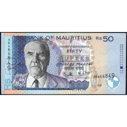 Маврикий 50 рупий 2001 г.  (MAURITIUS 50 rupees 2001) P 50b: UNC