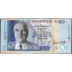 Маврикий 50 рупий 2009 г.  (MAURITIUS 50 rupees 2009) P 50e: UNC