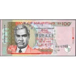 Маврикий 100 рупий 2001 г.  (MAURITIUS 100 rupees 2001) P 51b: UNC