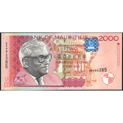 Маврикий 2000 рупий 1999 г.   (MAURITIUS 2000 rupees 1999 g.) P55:Unc