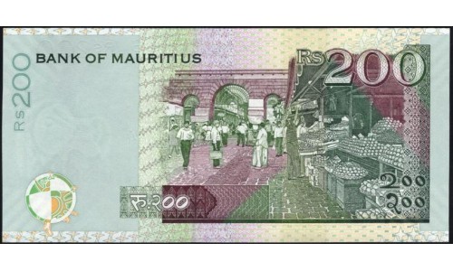 Маврикий 200 рупий 2004 г.  (MAURITIUS 200 rupees 2004) P 57a: UNC