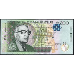 Маврикий 200 рупий 2010 (MAURITIUS 200 rupees 2010) P 61a : UNC