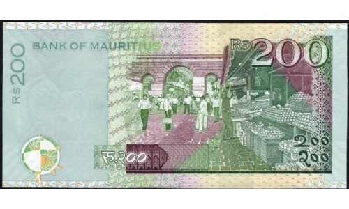 Маврикий 200 рупий 2010 (MAURITIUS 200 rupees 2010) P 61a : UNC