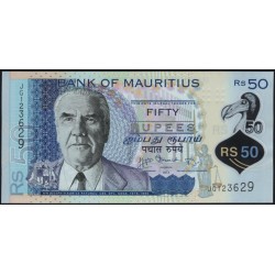 Маврикий 50 рупий 2013 г.  (MAURITIUS 50 rupees 2013 g.) P65:Unc