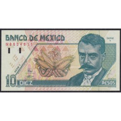 Мексика 10 песо 1994 год, серия T (MEXICO 10 Pesos 1994, series T) P 105a(13): UNC