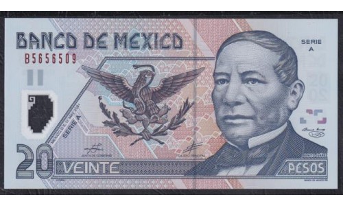 Мексика 20 песо 2001 (MEXICO 20 Pesos 2001) P 116a : UNC