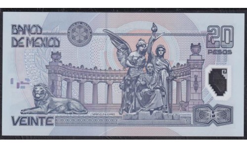 Мексика 20 песо 2001 (MEXICO 20 Pesos 2001) P 116a : UNC