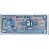 Мексика 50 песо 1972, серия BOH (MEXICO 50 Pesos 1972) P 49u : UNC