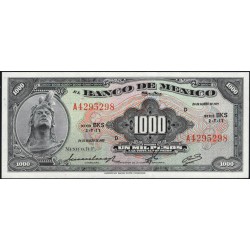 Мексика 1000 песо 1971 (MEXICO 1000 Pesos 1971) P 52о : UNC