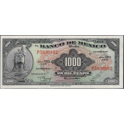 Мексика 1000 песо 1977 серия CBQ (MEXICO 1000 Pesos 1977) P 52t : UNC