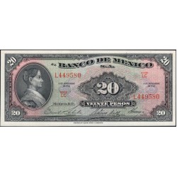 Мексика 20 песо 1961 (MEXICO 20 Pesos 1961) P 54j: UNC