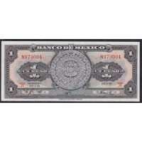 Мексика 1 песо 25-1-1961 серия JT (MEXICO 1 Peso 25-1-1961) P 59g(2): UNC