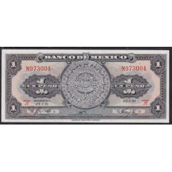 Мексика 1 песо 25-1-1961 серия JT (MEXICO 1 Peso 25-1-1961) P 59g(2): UNC