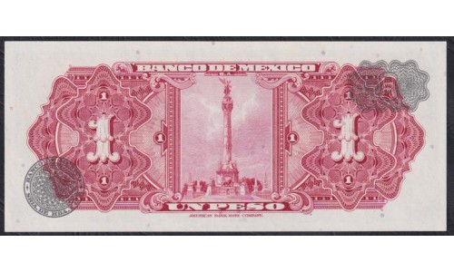 Мексика 1 песо 8-XI-1961 серия LC (MEXICO 1 Peso 1961) P 59h: UNC