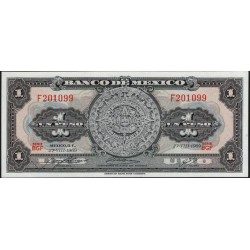 Мексика 1 песо 1969 серия BGF (MEXICO 1 Peso 1969) P 59к : UNC