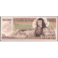 Мексика 1000 песо 1985 серия YD (MEXICO 1000 Pesos 1985 series YD) P 85 : UNC