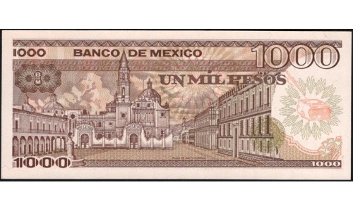 Мексика 1000 песо 1985 серия YD (MEXICO 1000 Pesos 1985 series YD) P 85 : UNC