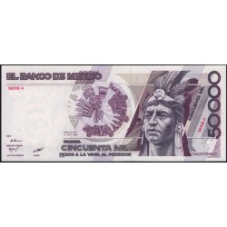 Мексика 50000 песо 1986 серия A (MEXICO 50000 Pesos 1986 series A) P 93a : UNC