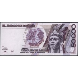 Мексика 50000 песо 1990 серия HR (MEXICO 50000 Pesos 1990 series HR) P 93: UNC