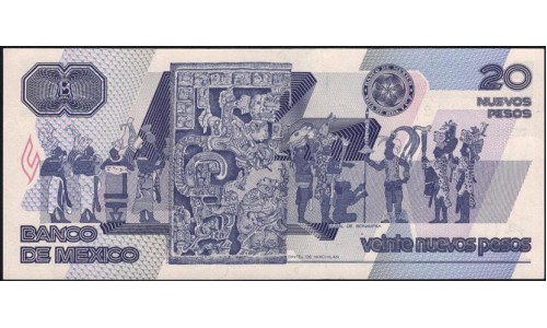 Мексика 20 песо 1992 года, серия M (MEXICO 20 Pesos 1992, Series M) P 96 : UNC