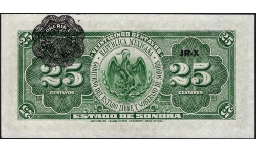 Мексика 25 центаво 1915 (MEXICO 25 Centavos 1915) P S1069 : UNC