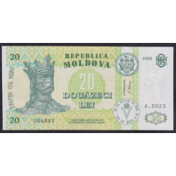 Молдова 20 лей 1992 (Moldova 20 lei 1992) P 13a: UNC