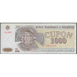 Молдова 1000 купон 1993 (Moldova 1000 cupon 1993) P 3 : UNC