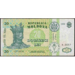 Молдова 20 лей 1992 (Moldova 20 lei 1992) P 13a : XF