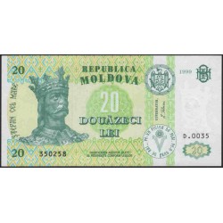 Молдова 20 лей 1999 (Moldova 20 lei 1999) P 13d : UNC