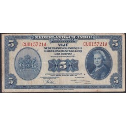 Нидерландская Индия 5 гульден 1943 (NETHERLANDS INDIES 5 gulden 1943) P 113 : VF