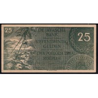 Нидерландская Индия 25 гульденов 1946 года, Подделка! (NETHERLANDS INDIES 25 gulden 1946, Forgery) P 90F: aUNC