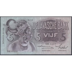 Нидерландская Индия 5 гулден 25.7. 1939 (NETHERLANDS INDIES 5 gulden 25.7. 1939) P 78c: aUNC