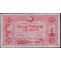 Нидерланды 25 гульденов 10.02.1930 года (NETHERLANDS 25 Gulden Nederlandsche Bank 10.02.1930) P 46(2): VF/XF