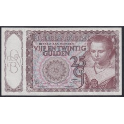 Нидерланды 25 гульденов 1944 года, 2AE 075240 (NETHERLANDS 25 Gulden Nederlandsche Bank 1944) P 60: UNC