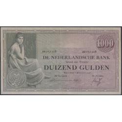 Нидерланды 1000 гульденов 1938 года (NETHERLANDS 1000 Gulden Nederlandsche Bank 1938) P 48(3): XF+++