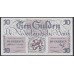 Нидерланды 10 гульденов 1945 года (NETHERLANDS 10 Gulden Nederlandsche Bank 1945) P 74: XF/aUNC
