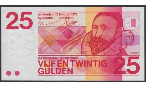 Нидерланды 25 гульденов 1971 года (NETHERLANDS 25 Gulden Nederlandsche Bank 1971) P 92a: UNC
