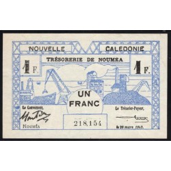 Новая Каледония 1 франк 1943 года (New Caledonia 1 Franc 1943) P 55b: aUNC/UNC