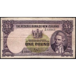 Новая Зеландия 1 фунт 1940-1955 годы (New Zealand 1 Pound 1940-1955) P 159a: VF