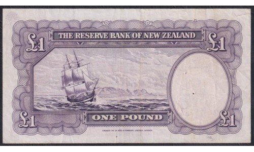 Новая Зеландия 1 фунт 1956-1960 годы (New Zealand 1 Pound 1956-1960) P 159c: VF/XF