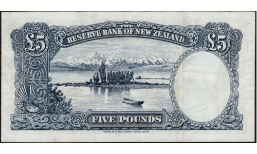 Новая Зеландия 5 фунтов 1940-1955 годы (New Zealand 5 Pounds 1940-1955) P 160a: VF