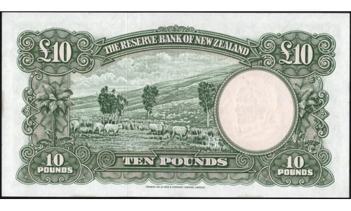 Новая Зеландия 10 фунтов 1960-1967 годы (New Zealand 10 Pounds 1960-1967) P 161d: UNC