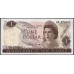 Новая Зеландия 1 доллар 1968-75 год (New Zealand 1 dollar 1968-75) P 163b: UNC 