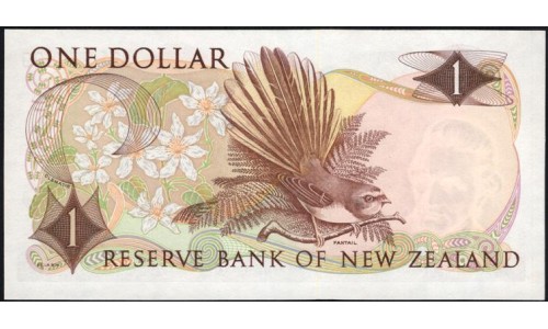 Новая Зеландия 1 доллар 1977-81 год (New Zealand 1 dollar 1977-81) P 163d: UNC 