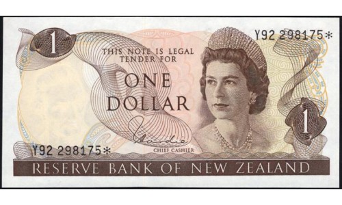 Новая Зеландия 1 доллар 1977-81 год, серия замещения (New Zealand 1 dollar 1977-81, REPLACEMENT) P 163d: UNC 